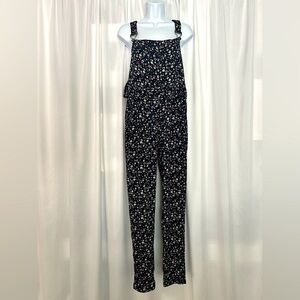 Imaginary Voyage Floral Print Jumpsuit - Dark Blue and White (806)